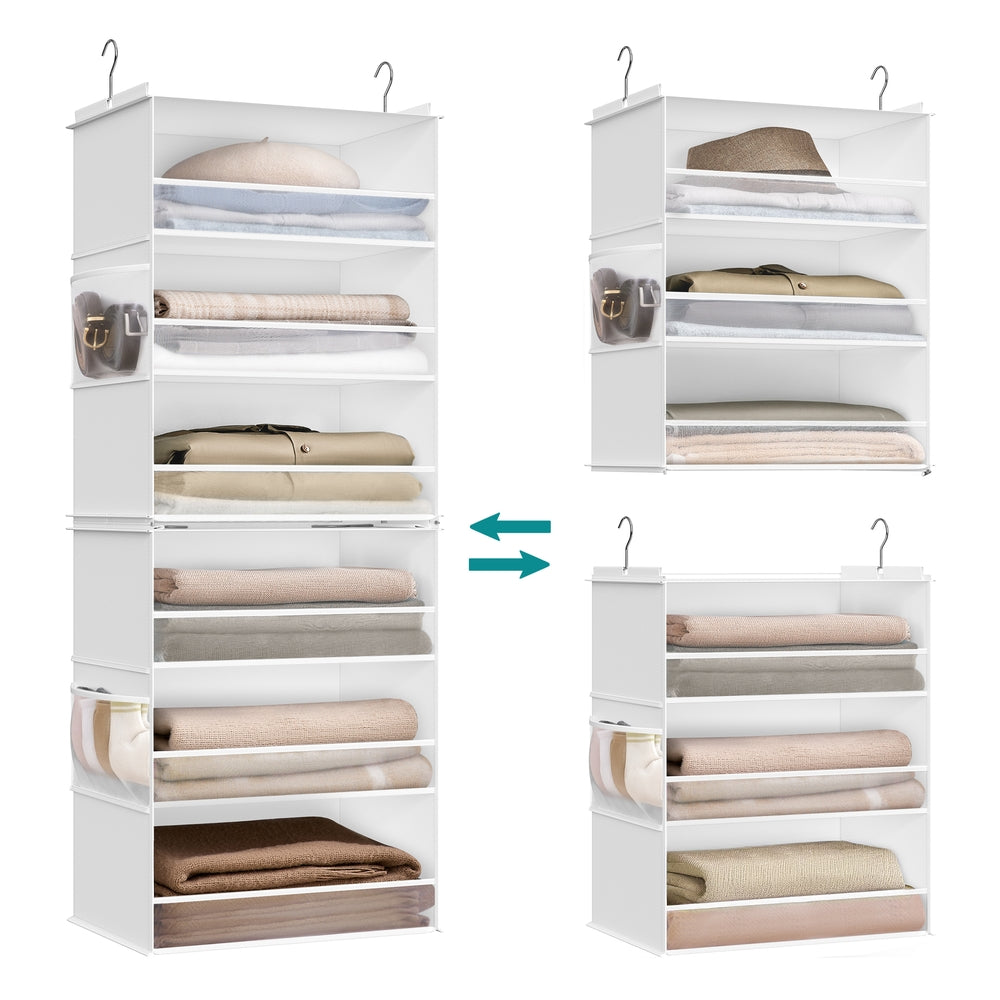 6-Tier Fabric Storage Shelf - Cloud White