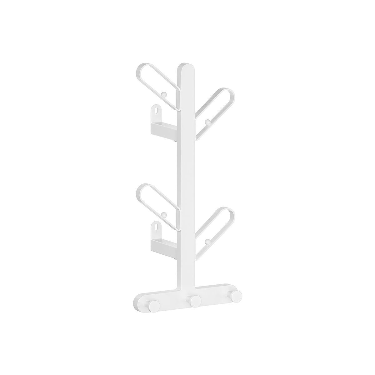 Wall-Mounted Coat Rack with 7 Hooks - Ball Tips