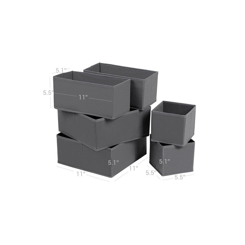 Drawer Divider Organizers - Foldable Fabric Bins - Set of 18