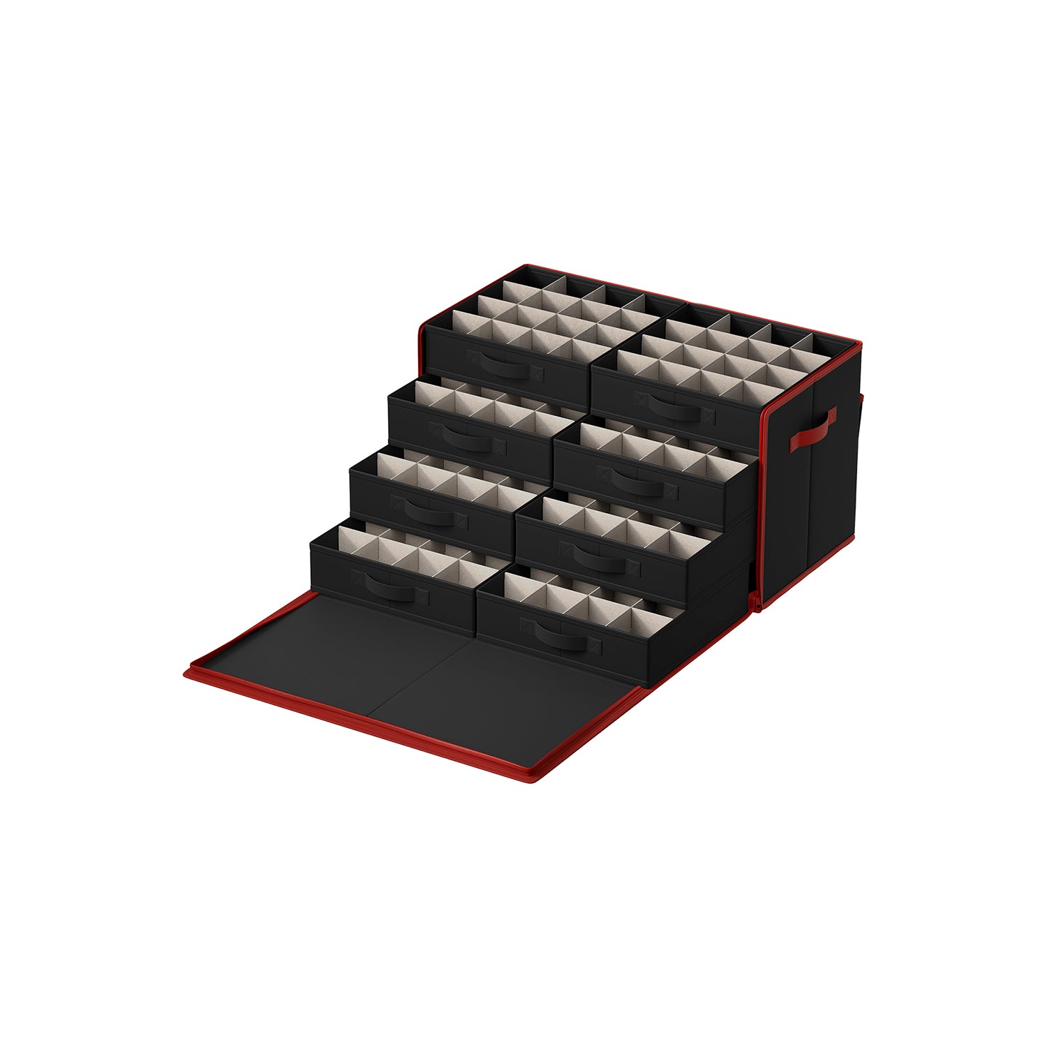 Large Christmas Ornament Storage Box with 128 Slots - Ink Black