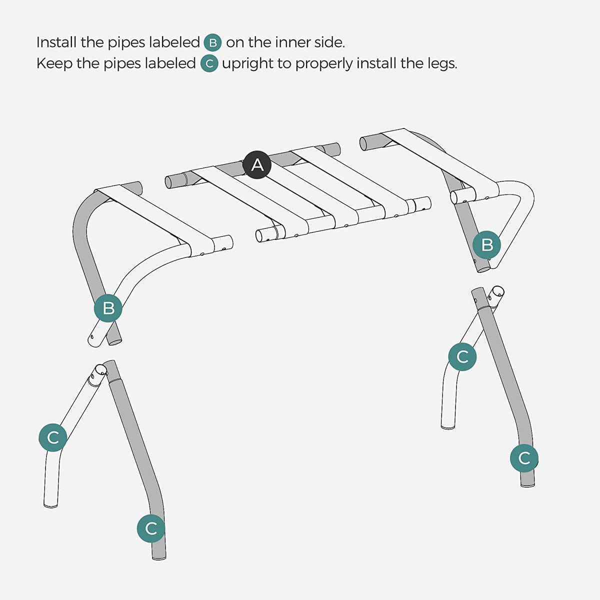 Luggage Rack - For Guest Room - Set of 2