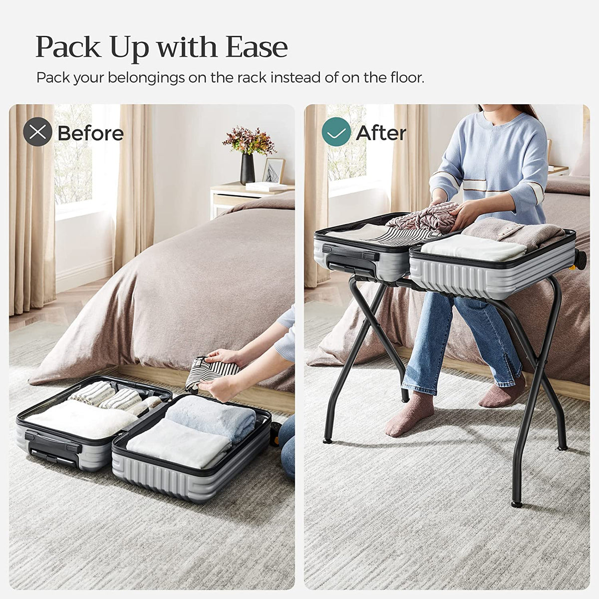 Luggage Rack - For Guest Room - Set of 2