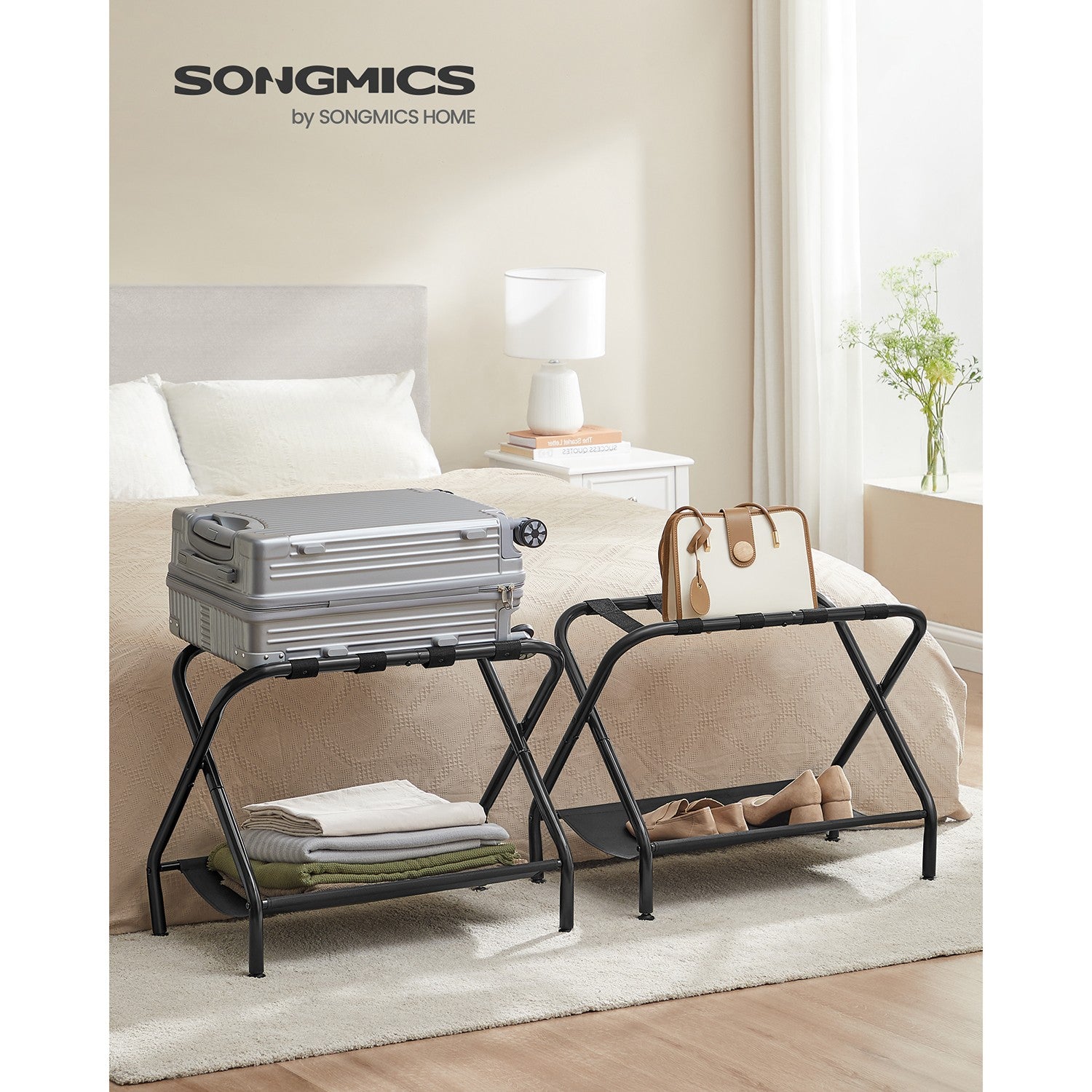 Luggage Racks Set of 2 - Black