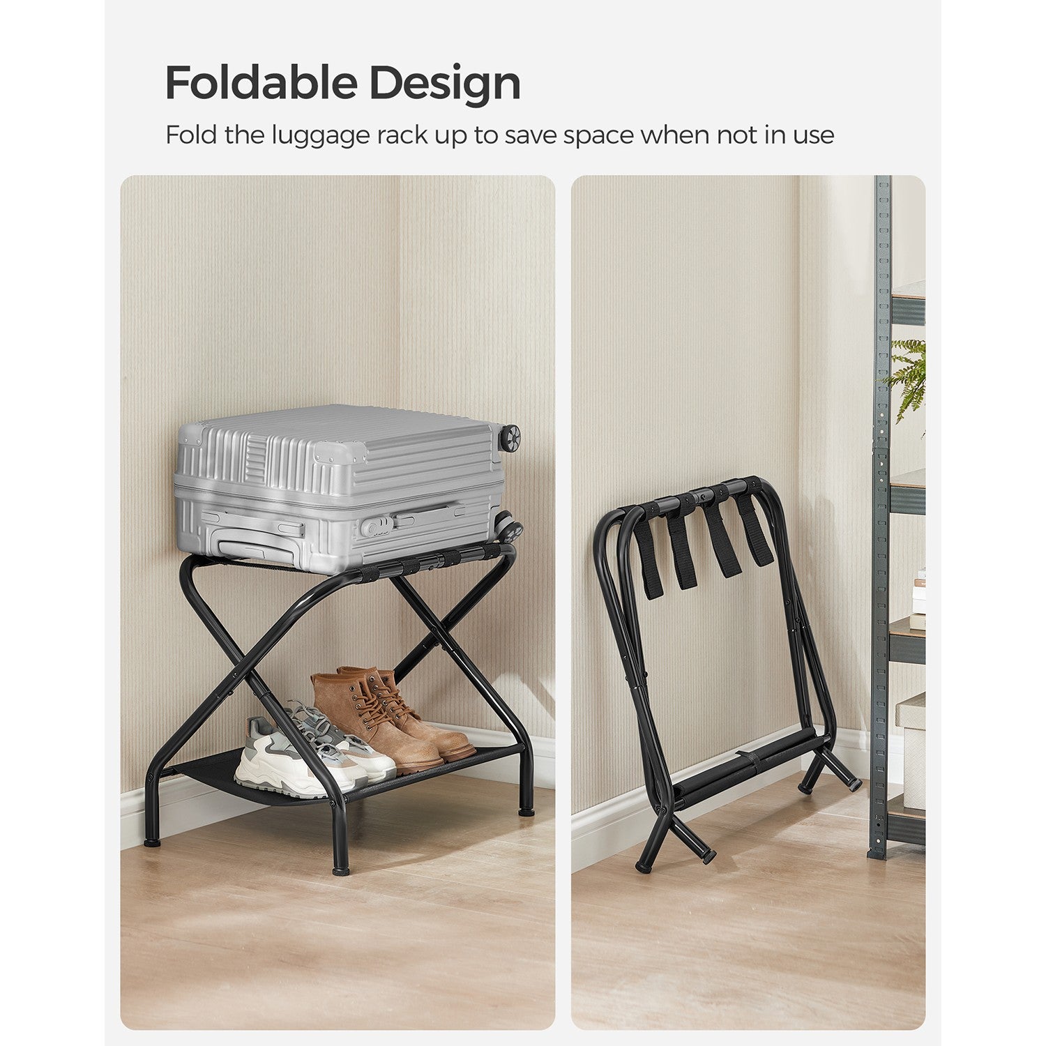 Luggage Racks Set of 2 - Black