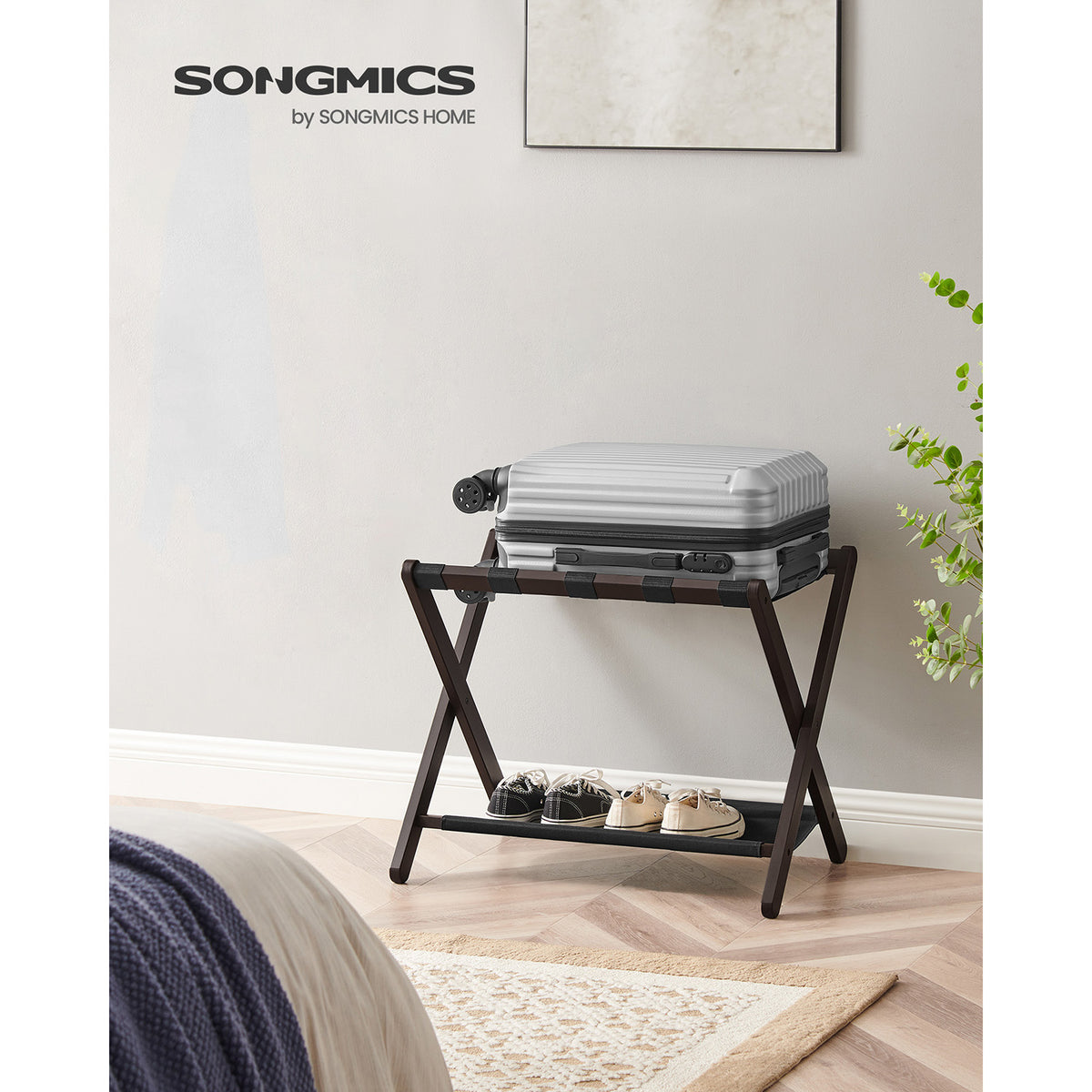 Folding Suitcase Stand - Storage Shelf
