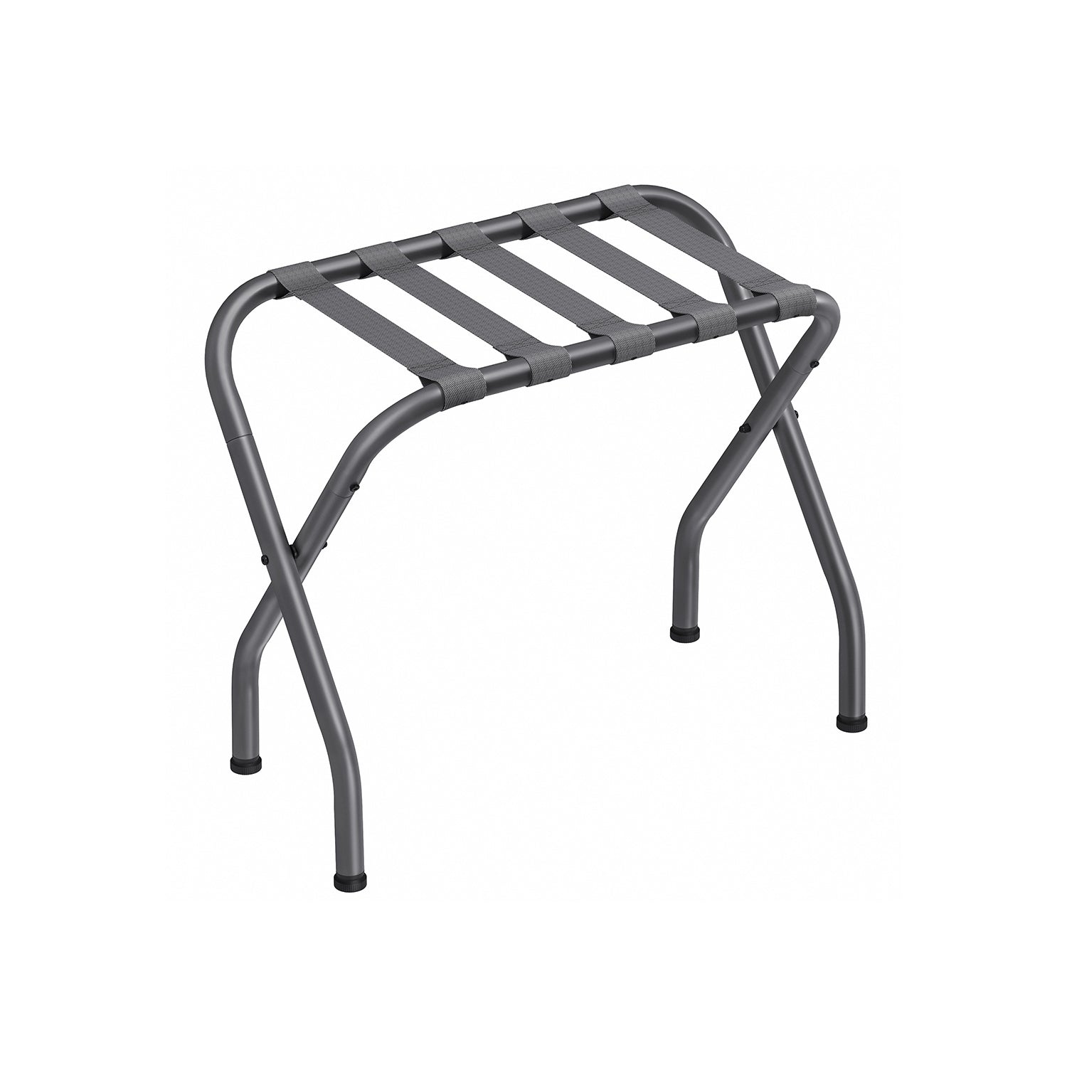 Pack of 2 Black Metal Folding Luggage Rack - Gray