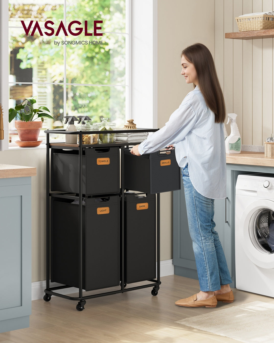 Laundry Basket with Wheels - 39.6 Gal. (150 L)