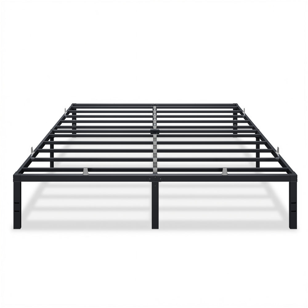 Queen Metal Bed Frame - 16 inches Tall - Matte Black
