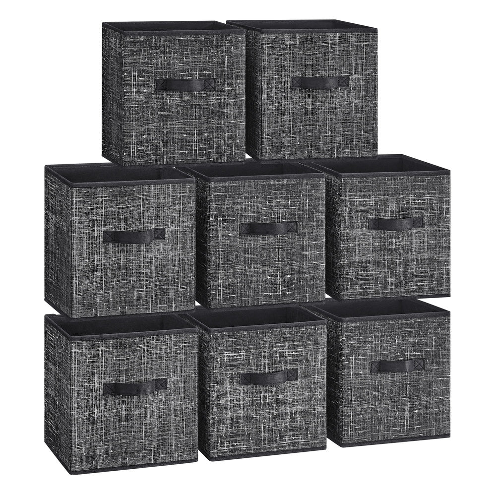 Set of 8 Foldable Storage Cubes - Ink Black - 10.2"L x 10.2"W x 11"H