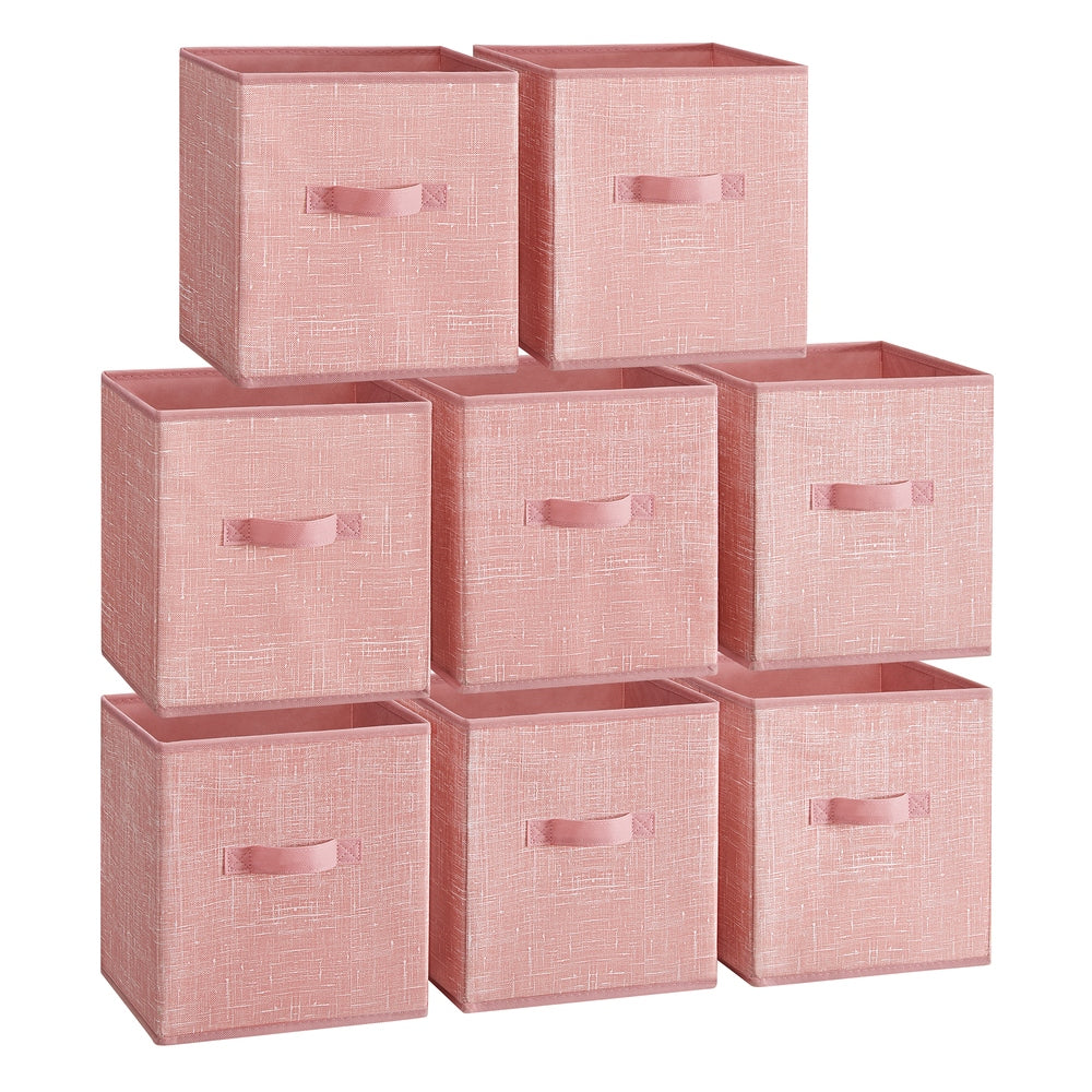 Set of 8 Foldable Storage Cubes - Jelly Pink - 10.2"L x 10.2"W x 11"H