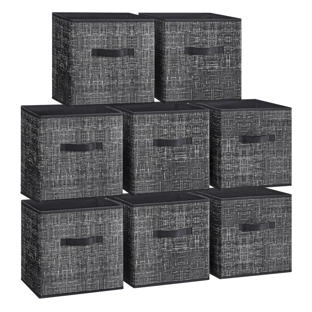 Set of 8 Foldable Storage Cubes - Ink Black - 11.8"L x 11.8"W x 11.8"H