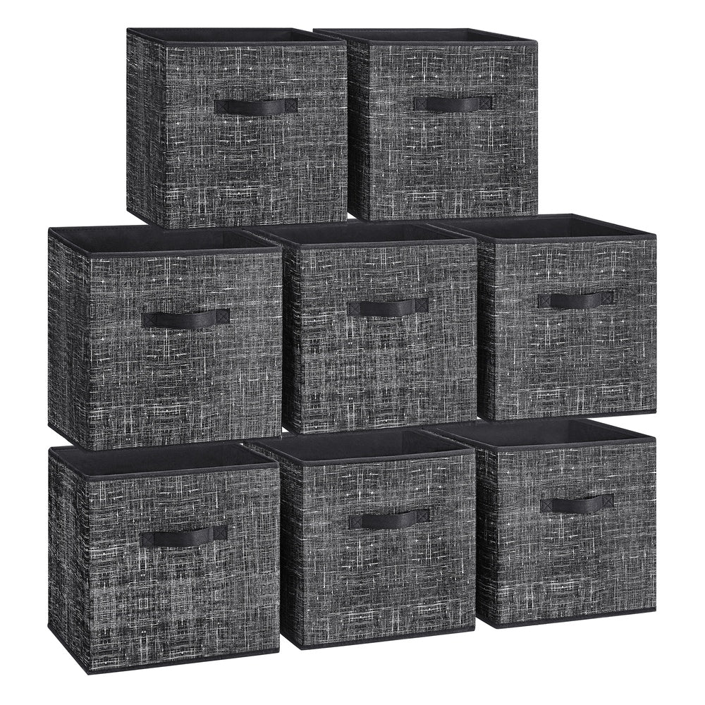 Set of 8 Foldable Storage Cubes - Ink Black - 13"L x 13"W x 13"H
