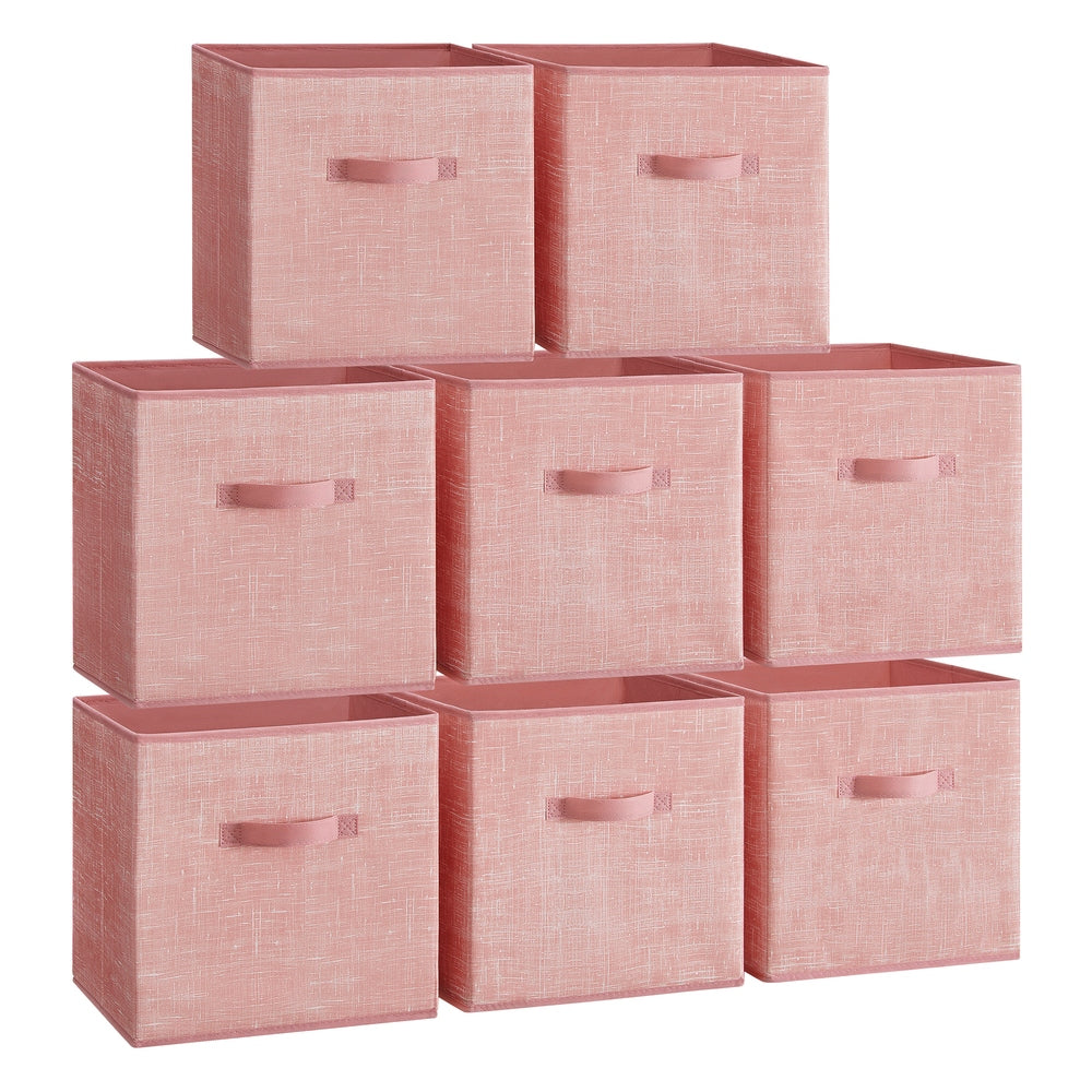 Set of 8 Foldable Storage Cubes - Jelly Pink - 13"L x 13"W x 13"H
