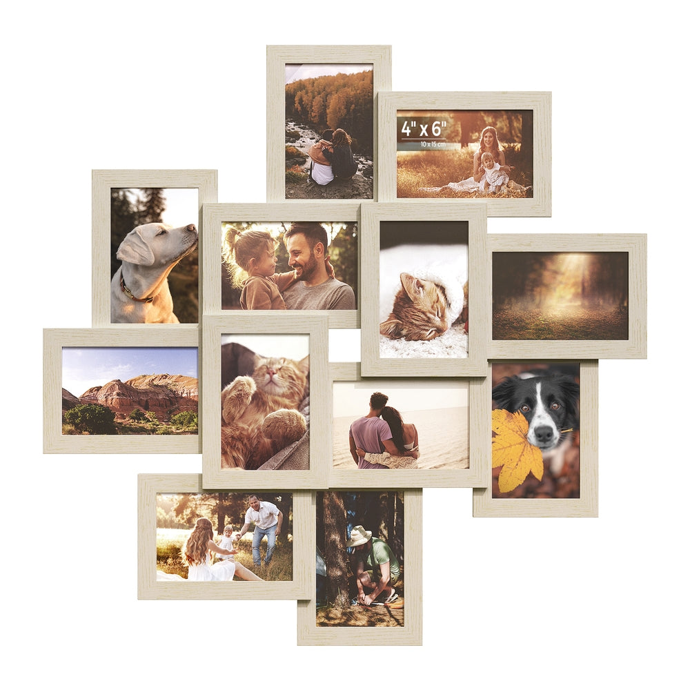 4x6 Collage Picture Frames - 12-Pack - Natural
