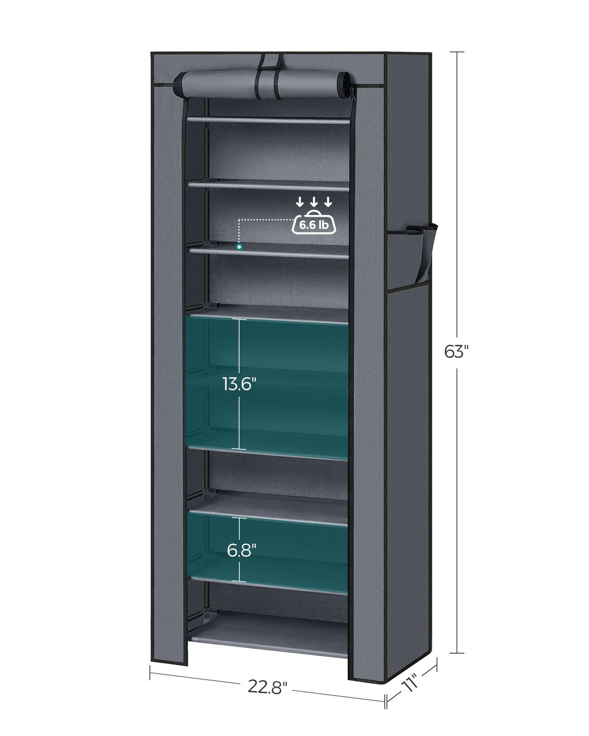 Shoe Rack - 9-Tier - Nonwoven Fabric Cover
