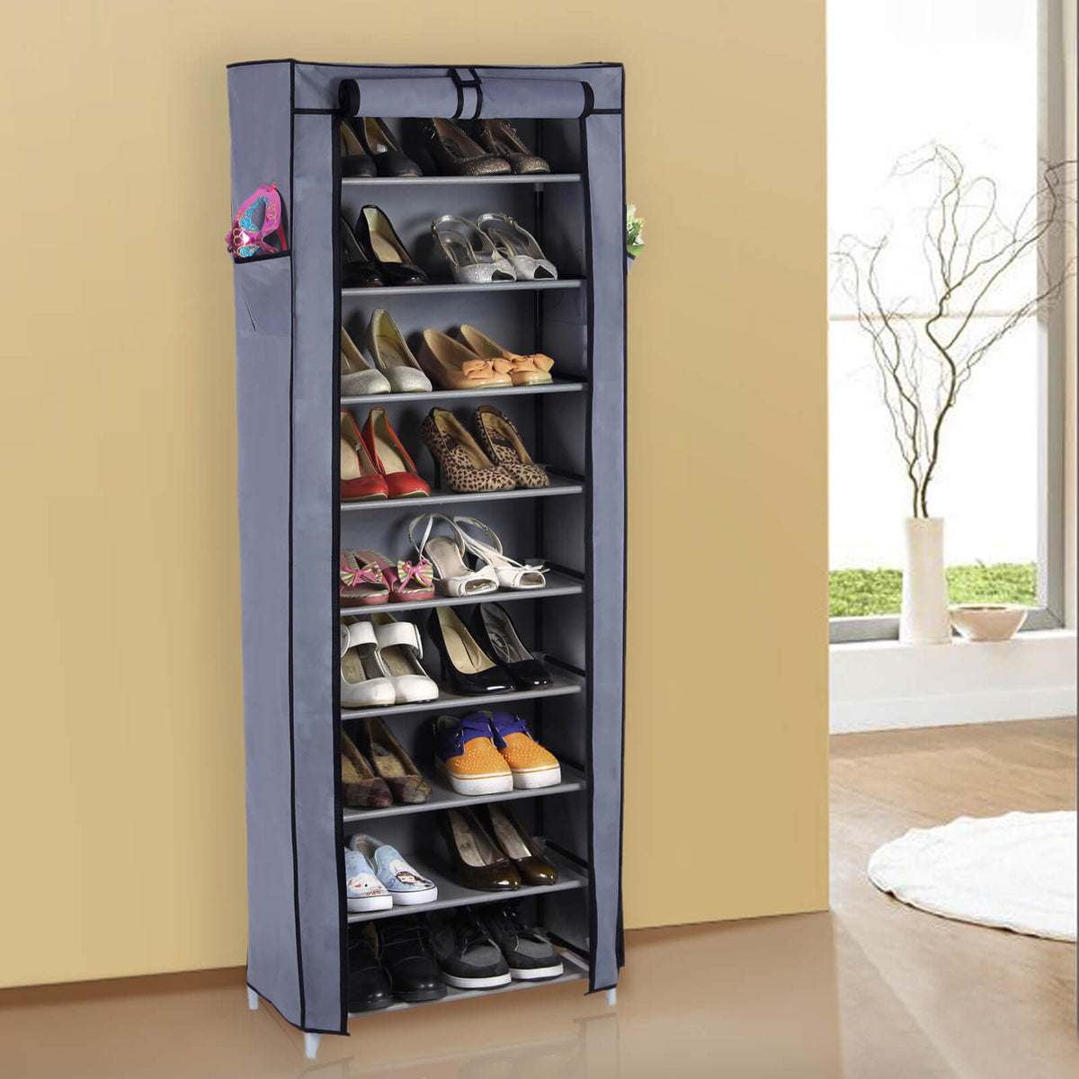 Shoe Rack - 9-Tier - Nonwoven Fabric Cover