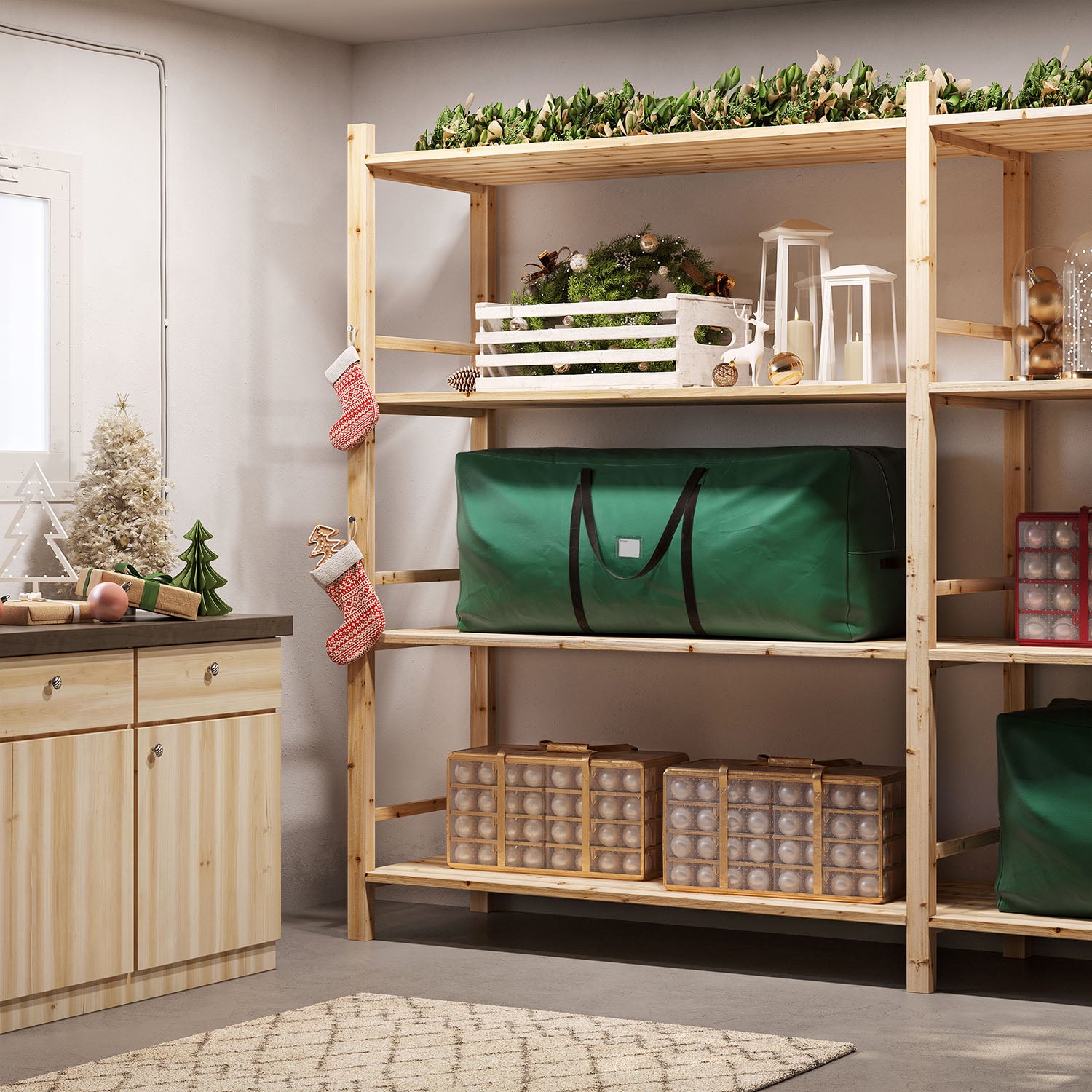 Christmas Tree Storage Bag - Up to 9 Ft - Green