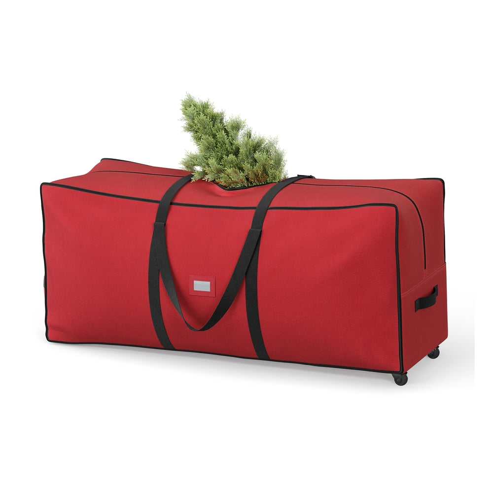 Christmas Tree Storage Bag with 1.6-Inch Wheels - Cherry Red - 48"L x 16"W x 20"H