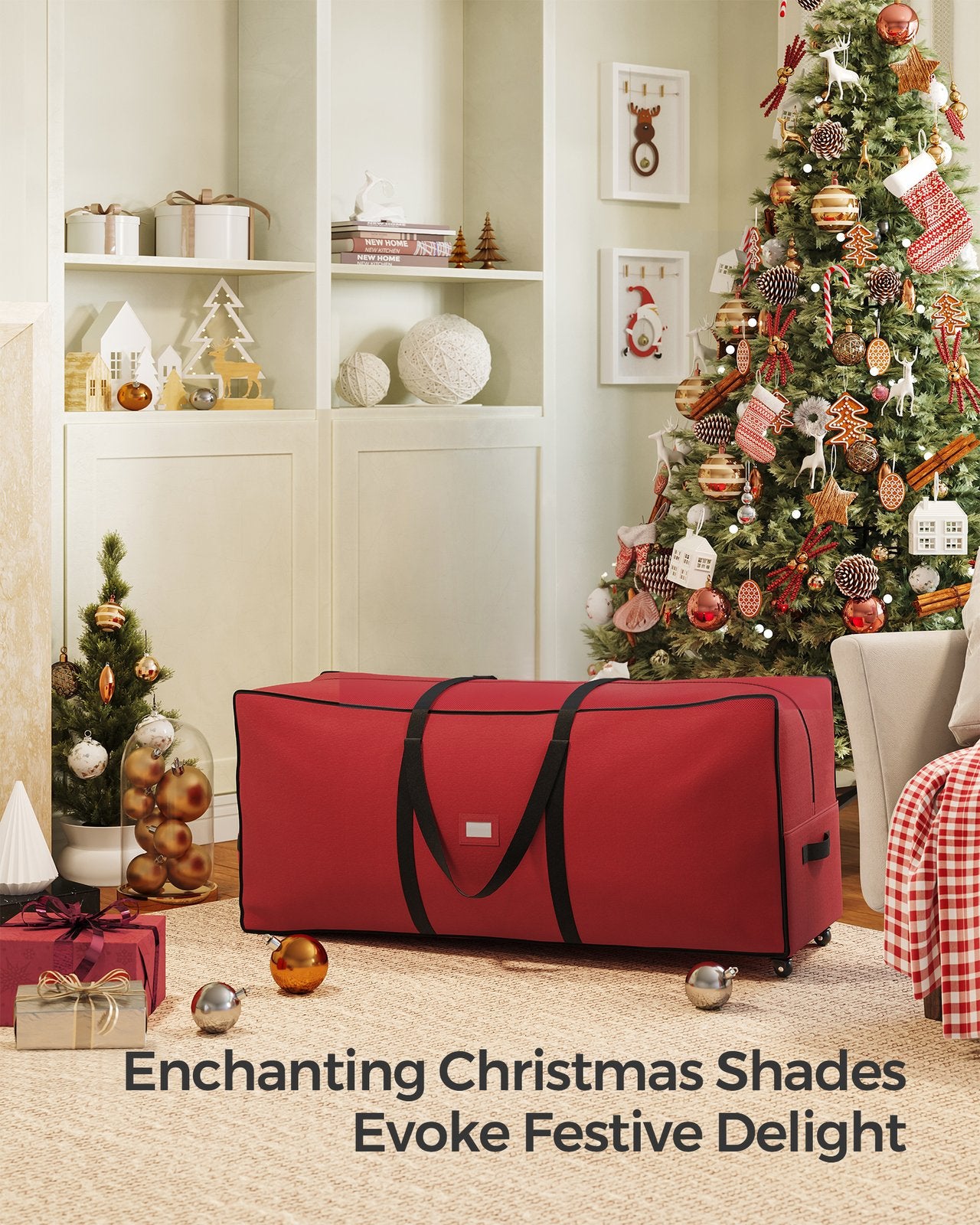 Christmas Tree Storage Bag - Rolling Wheels - Fits Trees Up to 9 ft