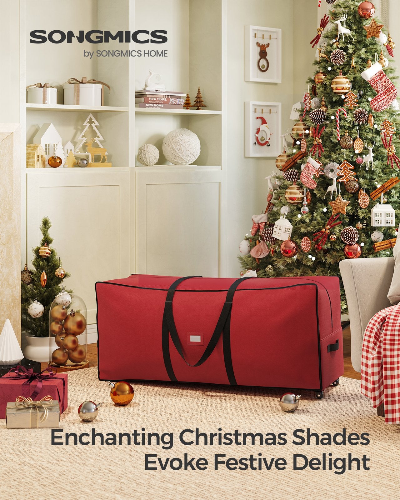 Christmas Tree Storage Bag - Rolling Wheels - Fits Trees Up to 9 ft