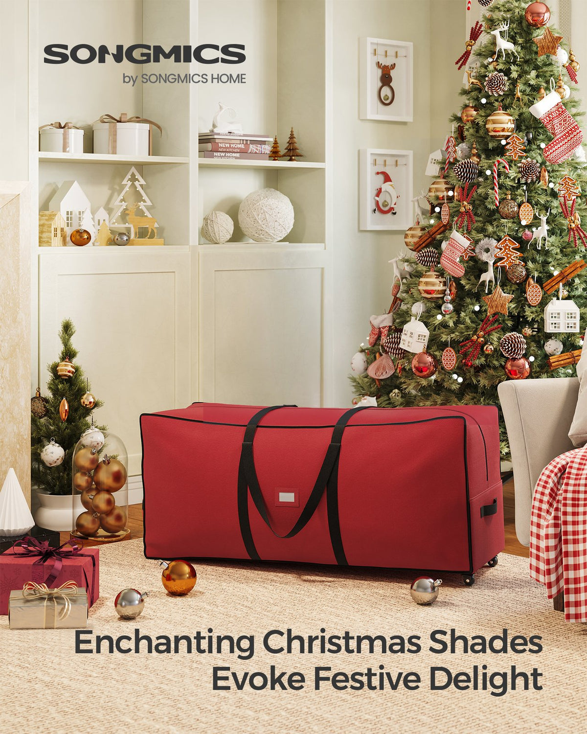 Christmas Tree Storage Bag - Rolling Wheels - Fits Trees Up to 9 ft