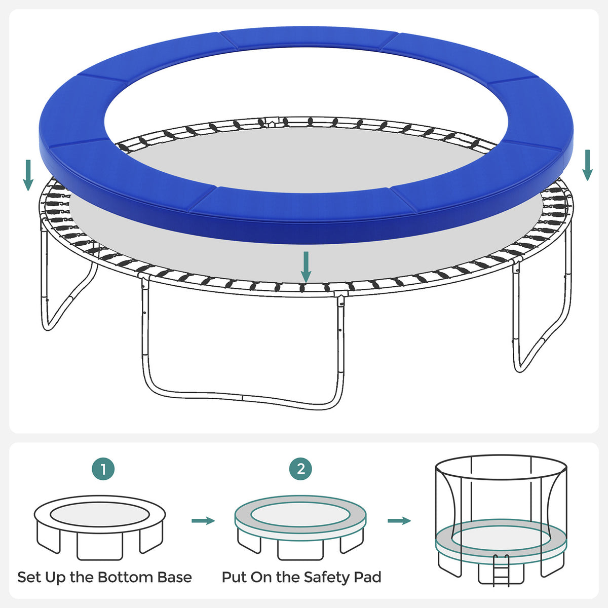 10 Ft Replacement Trampoline Safety Pad - Non-Removable