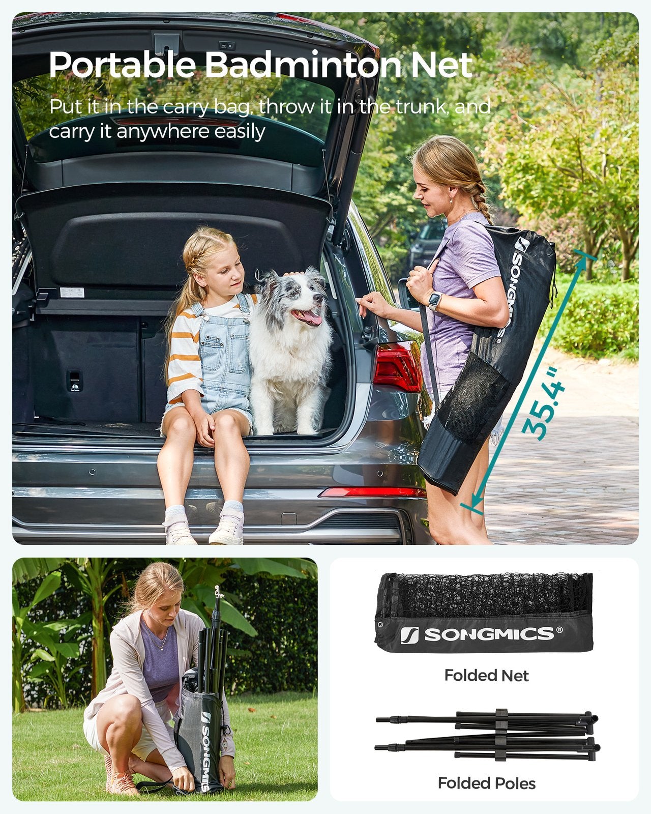 Black Badminton Net - Black