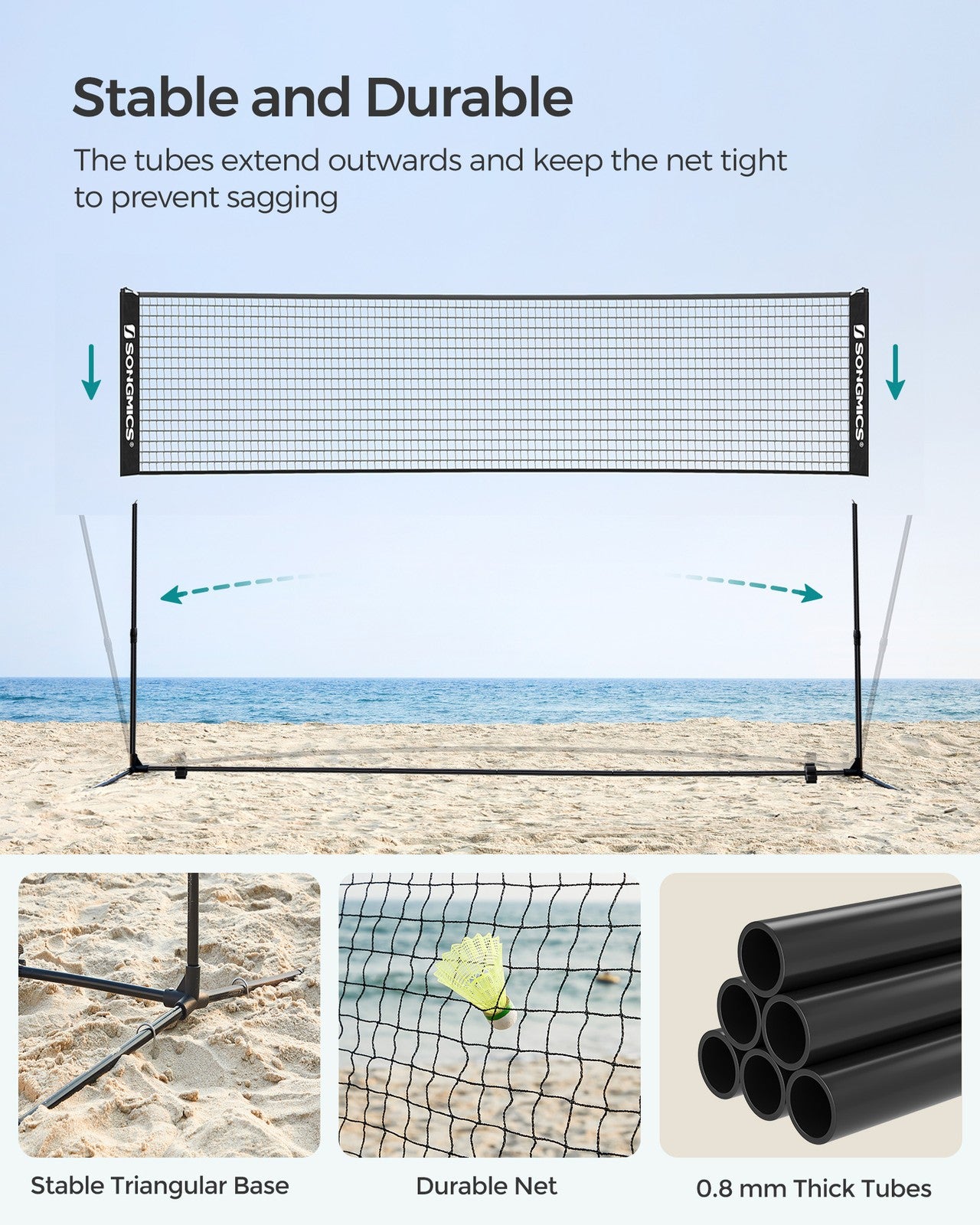 Black Badminton Net - Black
