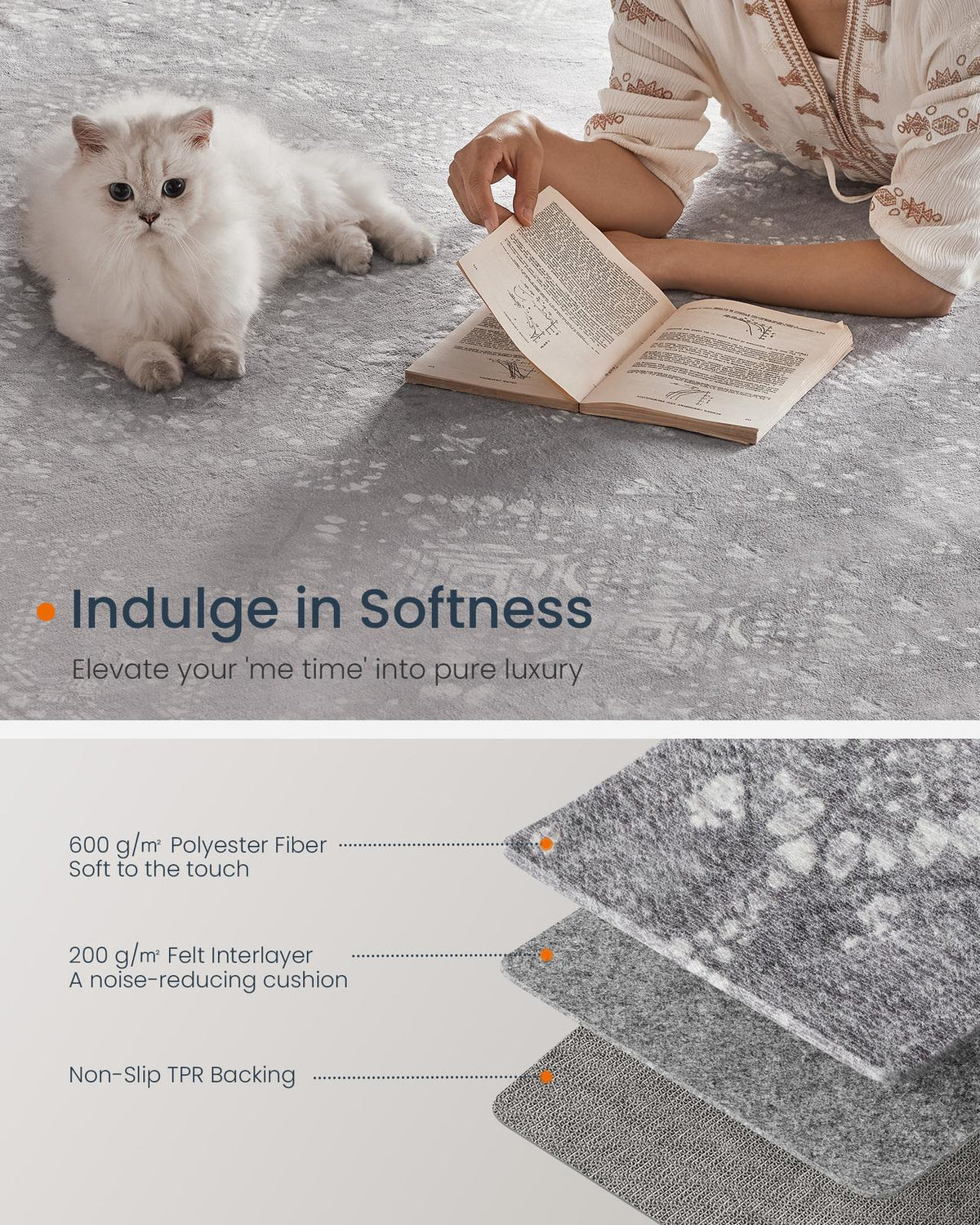Area Rug - 3x5 ft - Non-Slip - Machine Washable