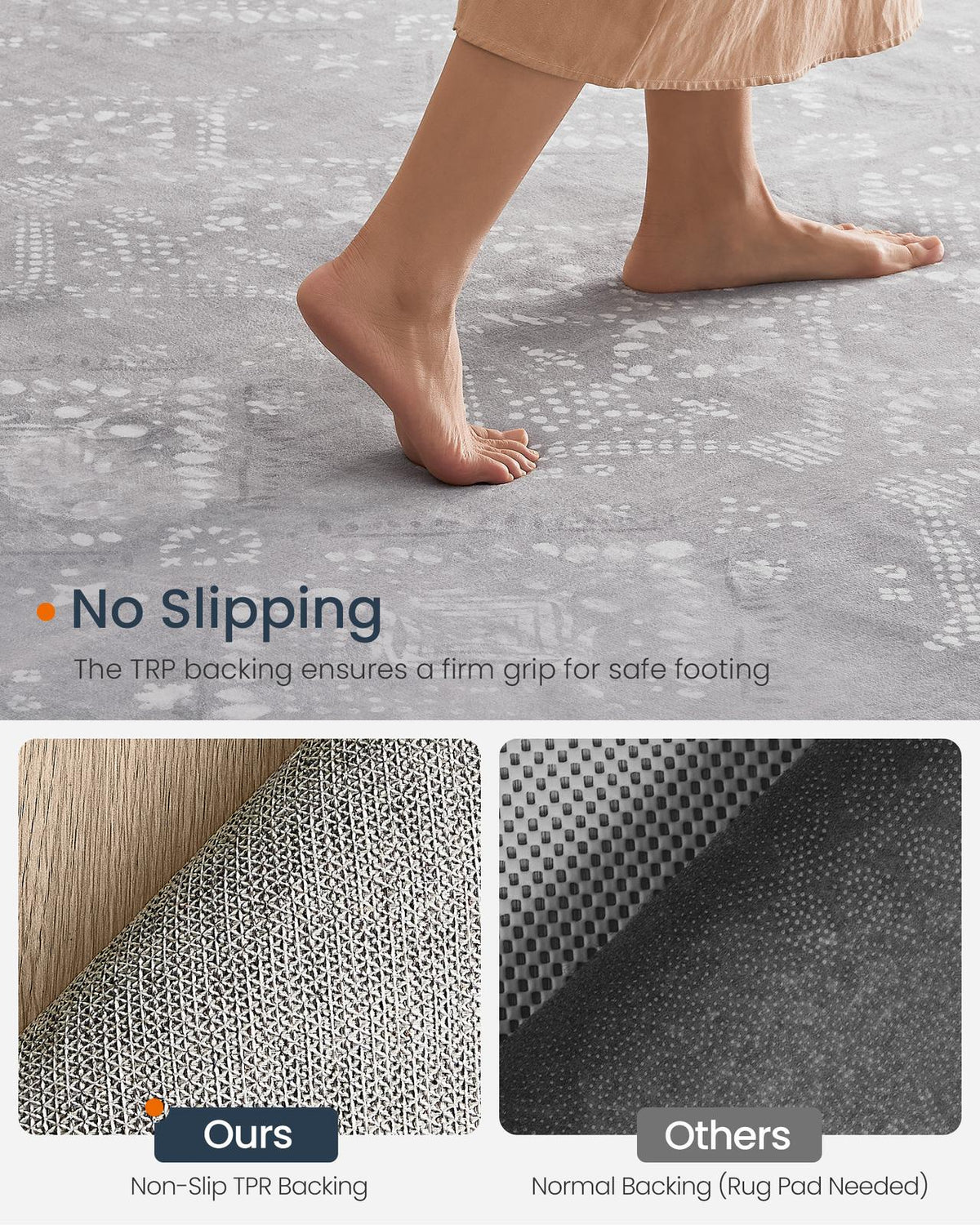 Area Rug - 3x5 ft - Non-Slip - Machine Washable