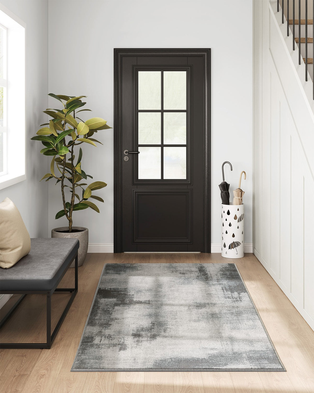 Area Rug - 2x3 ft - Modern Abstract Style