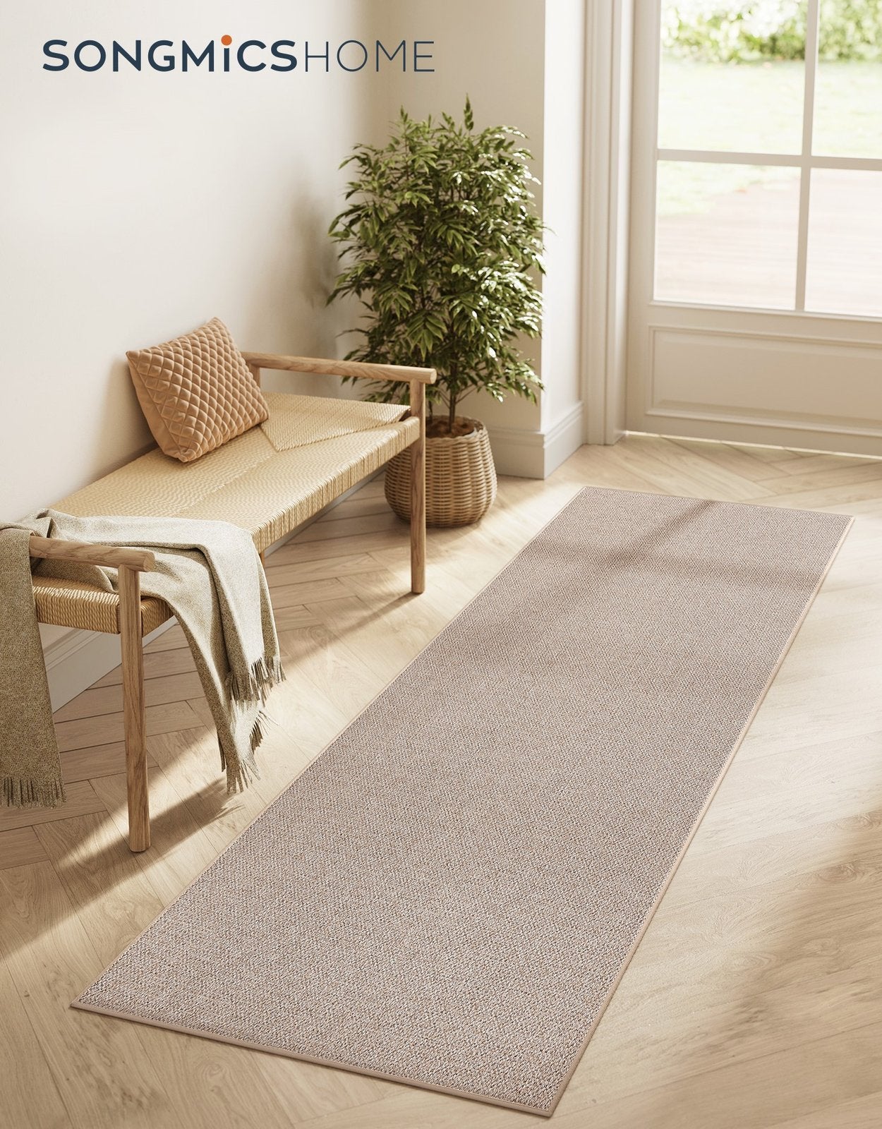 2x6 Ft Area Rug for Living Room - Camel Brown
