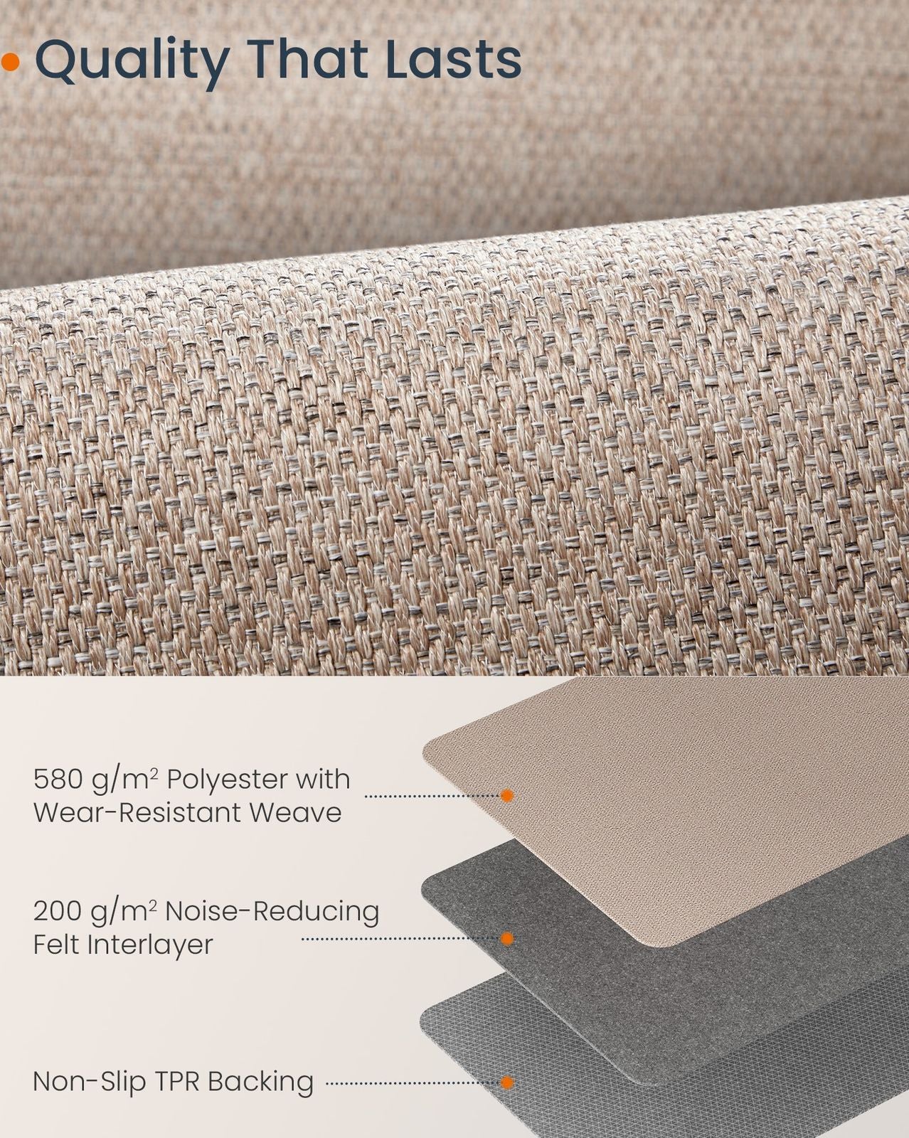 2x6 Ft Area Rug for Living Room - Camel Brown