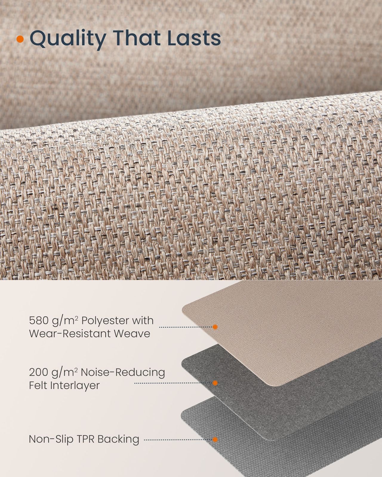 2x6 Ft Area Rug for Living Room - Camel Brown