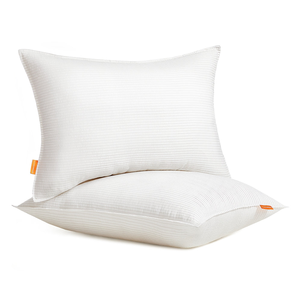 Bed Pillows Queen Size Set of 2 - 20 x 30 Inches - Cloud White - 26"L x 20"W