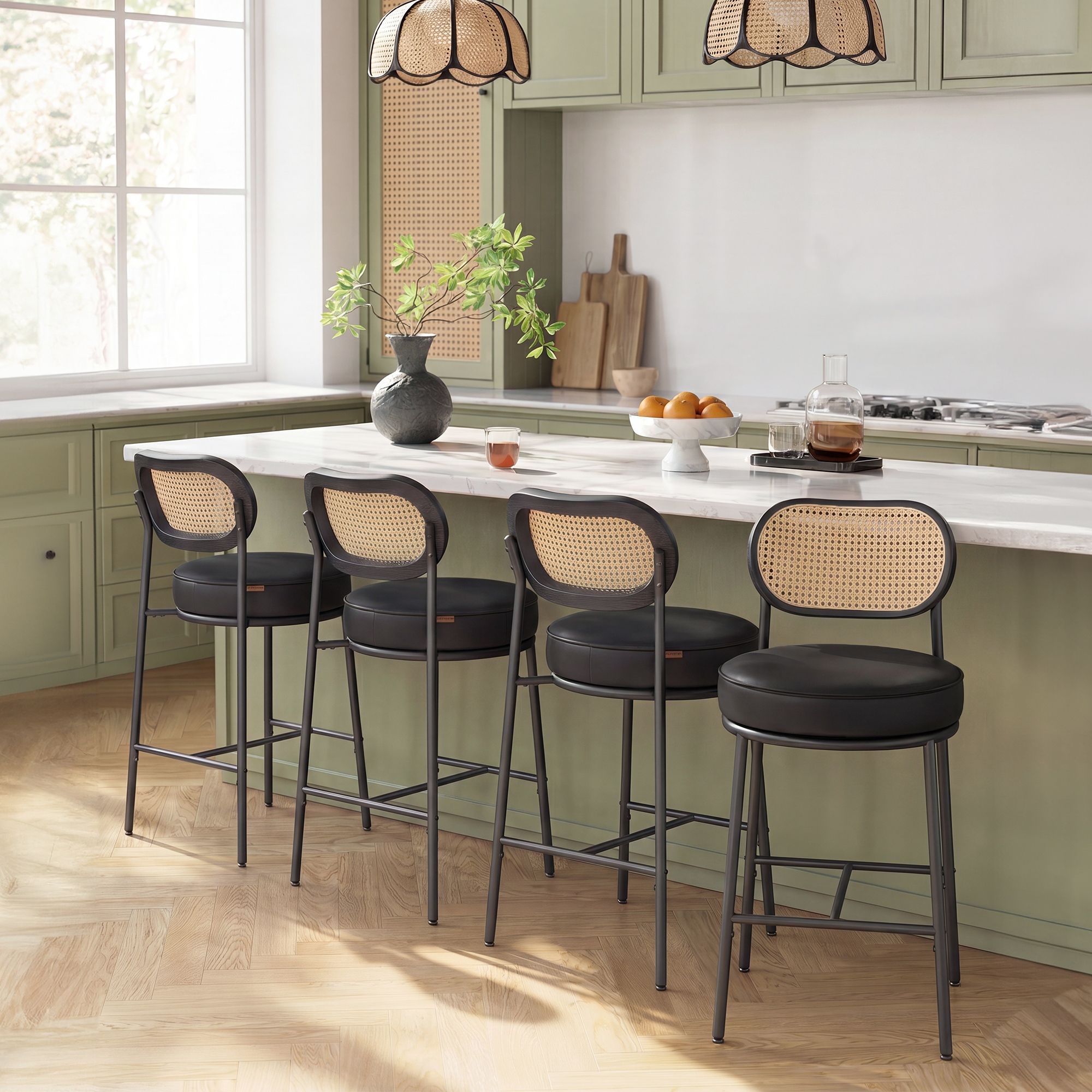 Bar Stools Set of 4 - Ink Black